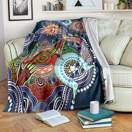 Personalised Roosters NAIDOC Week 2024 Blanket Australia Aboriginal Dot Painting