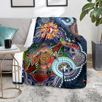 Personalised Roosters NAIDOC Week 2024 Blanket Australia Aboriginal Dot Painting