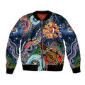 Personalised Roosters NAIDOC Week 2024 Bomber Jacket Australia Aboriginal Dot Painting