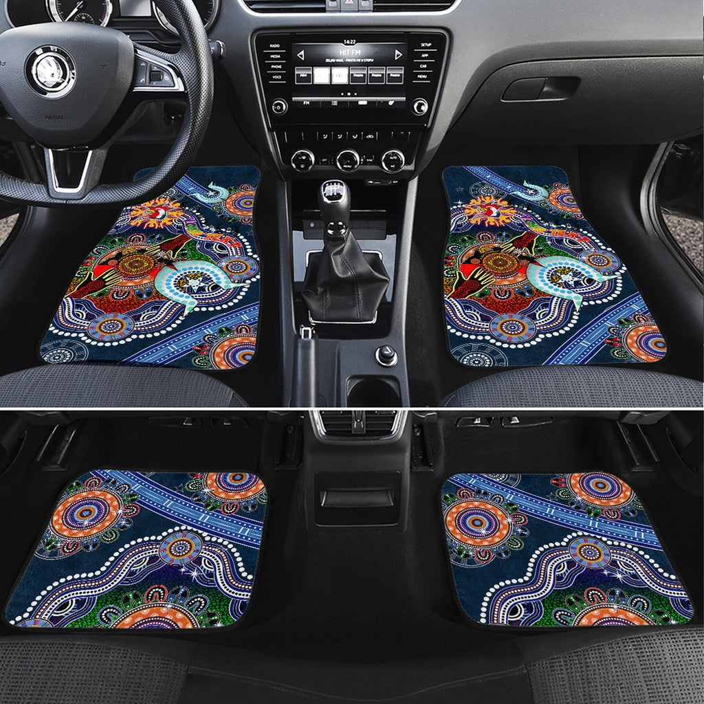 Personalised Roosters NAIDOC Week 2024 Car Mats Australia Aboriginal Dot Painting