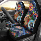 Personalised Roosters NAIDOC Week 2024 Car Seat Cover Australia Aboriginal Dot Painting
