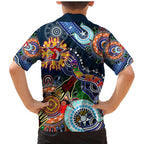 Personalised Roosters NAIDOC Week 2024 Family Matching Mermaid Dress and Hawaiian Shirt Australia Aboriginal Dot Painting