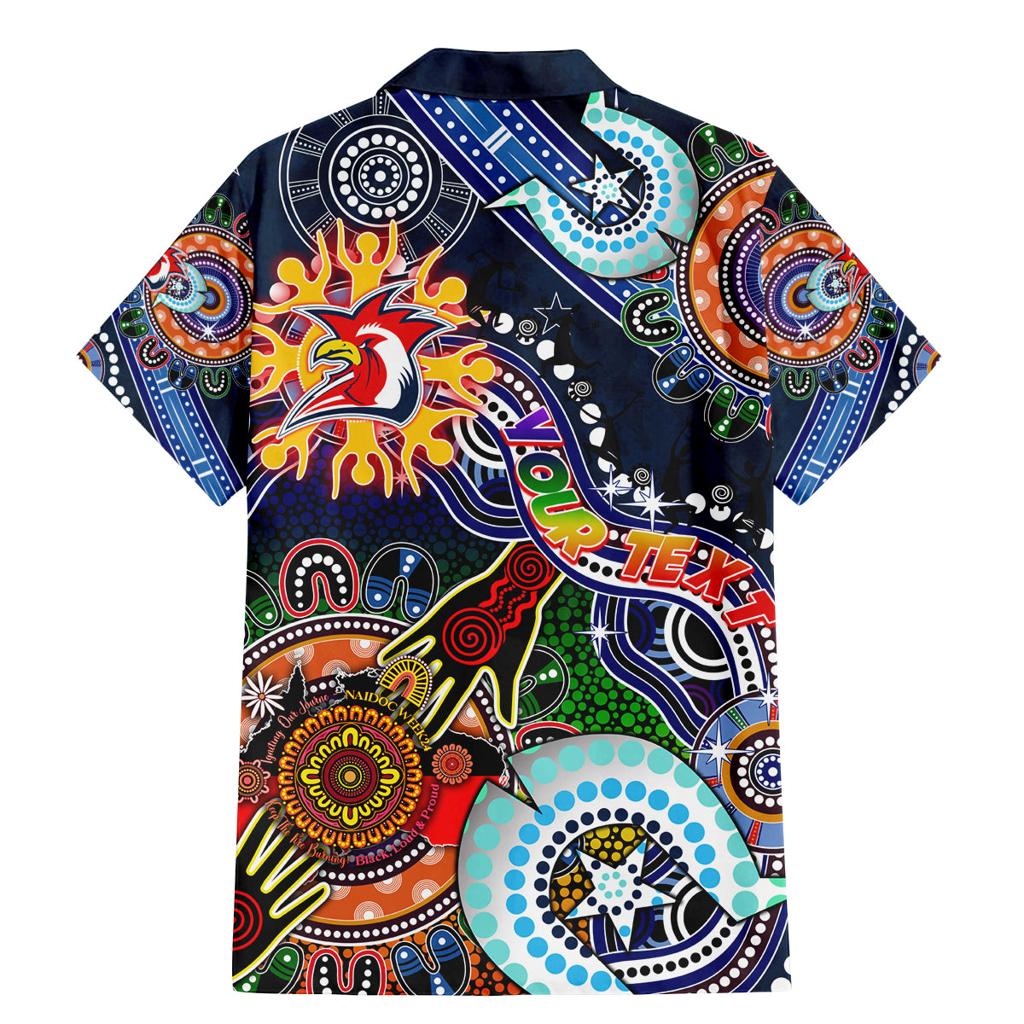 Personalised Roosters NAIDOC Week 2024 Family Matching Mermaid Dress and Hawaiian Shirt Australia Aboriginal Dot Painting