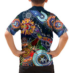 Personalised Roosters NAIDOC Week 2024 Hawaiian Shirt Australia Aboriginal Dot Painting