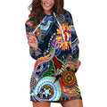 Personalised Roosters NAIDOC Week 2024 Hoodie Dress Australia Aboriginal Dot Painting