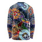 Personalised Roosters NAIDOC Week 2024 Long Sleeve Shirt Australia Aboriginal Dot Painting
