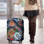 Personalised Roosters NAIDOC Week 2024 Luggage Cover Australia Aboriginal Dot Painting