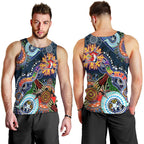 Personalised Roosters NAIDOC Week 2024 Men Tank Top Australia Aboriginal Dot Painting