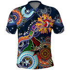 Personalised Roosters NAIDOC Week 2024 Polo Shirt Australia Aboriginal Dot Painting