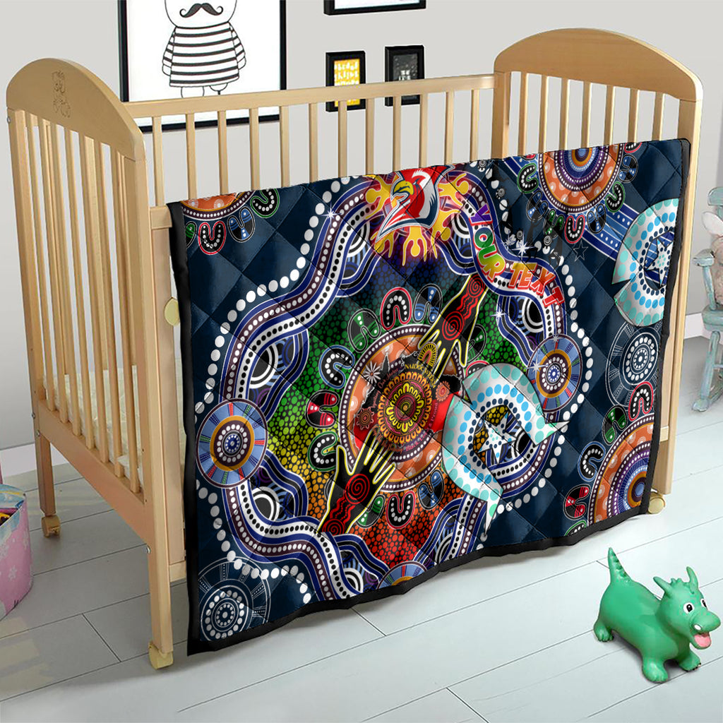 Personalised Roosters NAIDOC Week 2024 Quilt Australia Aboriginal Dot Painting