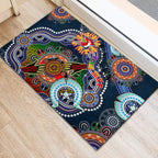Personalised Roosters NAIDOC Week 2024 Rubber Doormat Australia Aboriginal Dot Painting