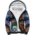 Personalised Roosters NAIDOC Week 2024 Sherpa Hoodie Australia Aboriginal Dot Painting