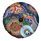 Personalised Roosters NAIDOC Week 2024 Spare Tire Cover Australia Aboriginal Dot Painting