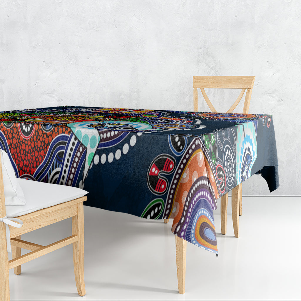 Personalised Roosters NAIDOC Week 2024 Tablecloth Australia Aboriginal Dot Painting
