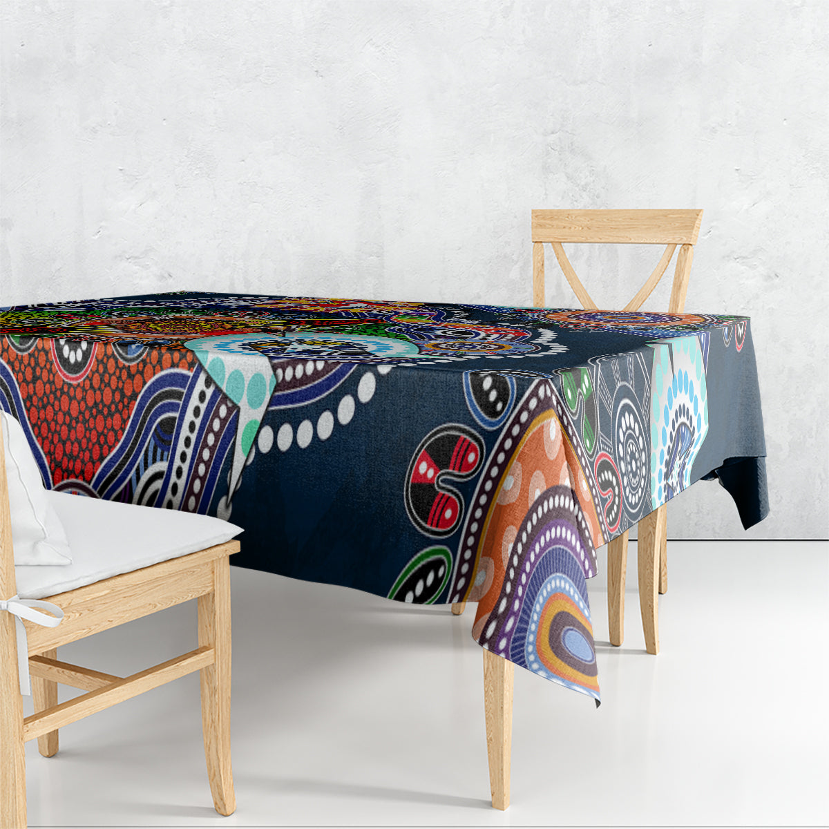 Personalised Roosters NAIDOC Week 2024 Tablecloth Australia Aboriginal Dot Painting