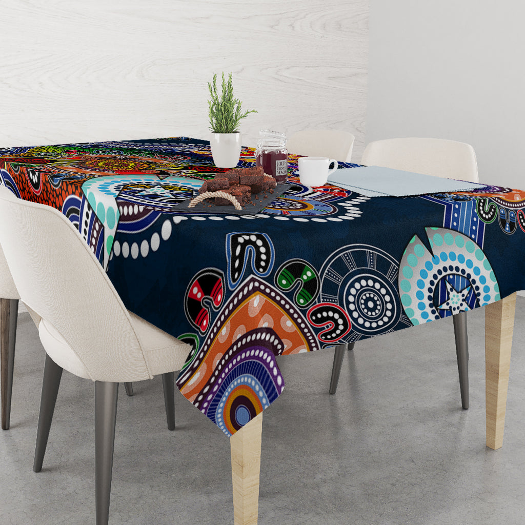 Personalised Roosters NAIDOC Week 2024 Tablecloth Australia Aboriginal Dot Painting