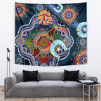 Personalised Roosters NAIDOC Week 2024 Tapestry Australia Aboriginal Dot Painting