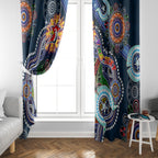 Personalised Roosters NAIDOC Week 2024 Window Curtain Australia Aboriginal Dot Painting