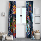 Personalised Roosters NAIDOC Week 2024 Window Curtain Australia Aboriginal Dot Painting