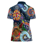 Personalised Roosters NAIDOC Week 2024 Women Polo Shirt Australia Aboriginal Dot Painting