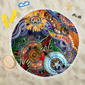 Personalised Tigers NAIDOC Week 2024 Beach Blanket Australia Aboriginal Dot Painting