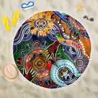 Personalised Tigers NAIDOC Week 2024 Beach Blanket Australia Aboriginal Dot Painting