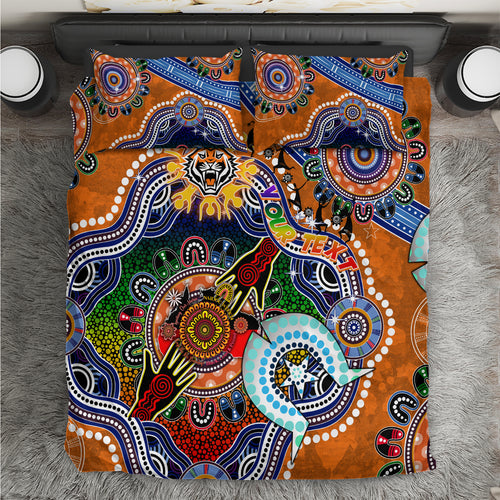 Personalised Tigers NAIDOC Week 2024 Bedding Set Australia Aboriginal Dot Painting