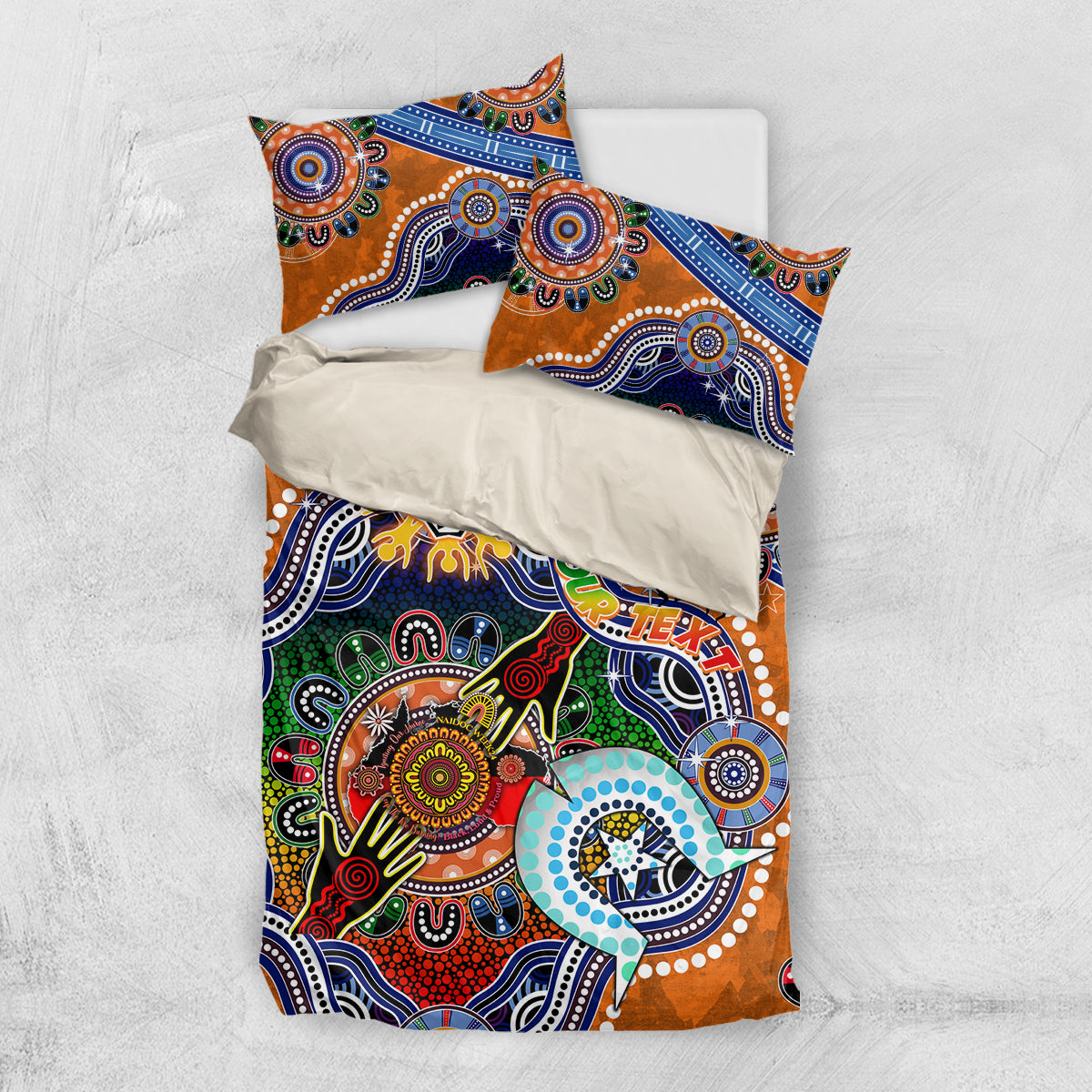 Personalised Tigers NAIDOC Week 2024 Bedding Set Australia Aboriginal Dot Painting