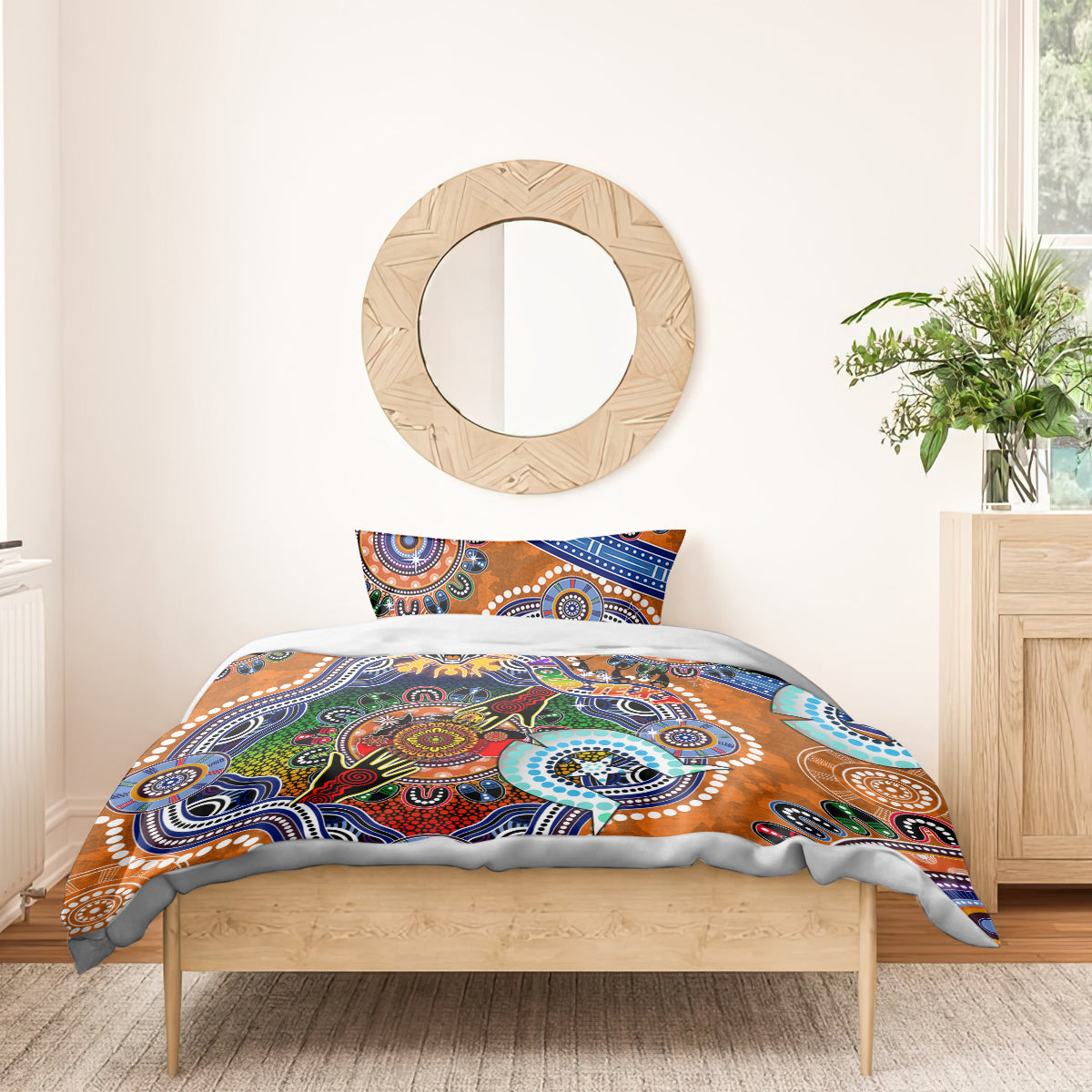 Personalised Tigers NAIDOC Week 2024 Bedding Set Australia Aboriginal Dot Painting