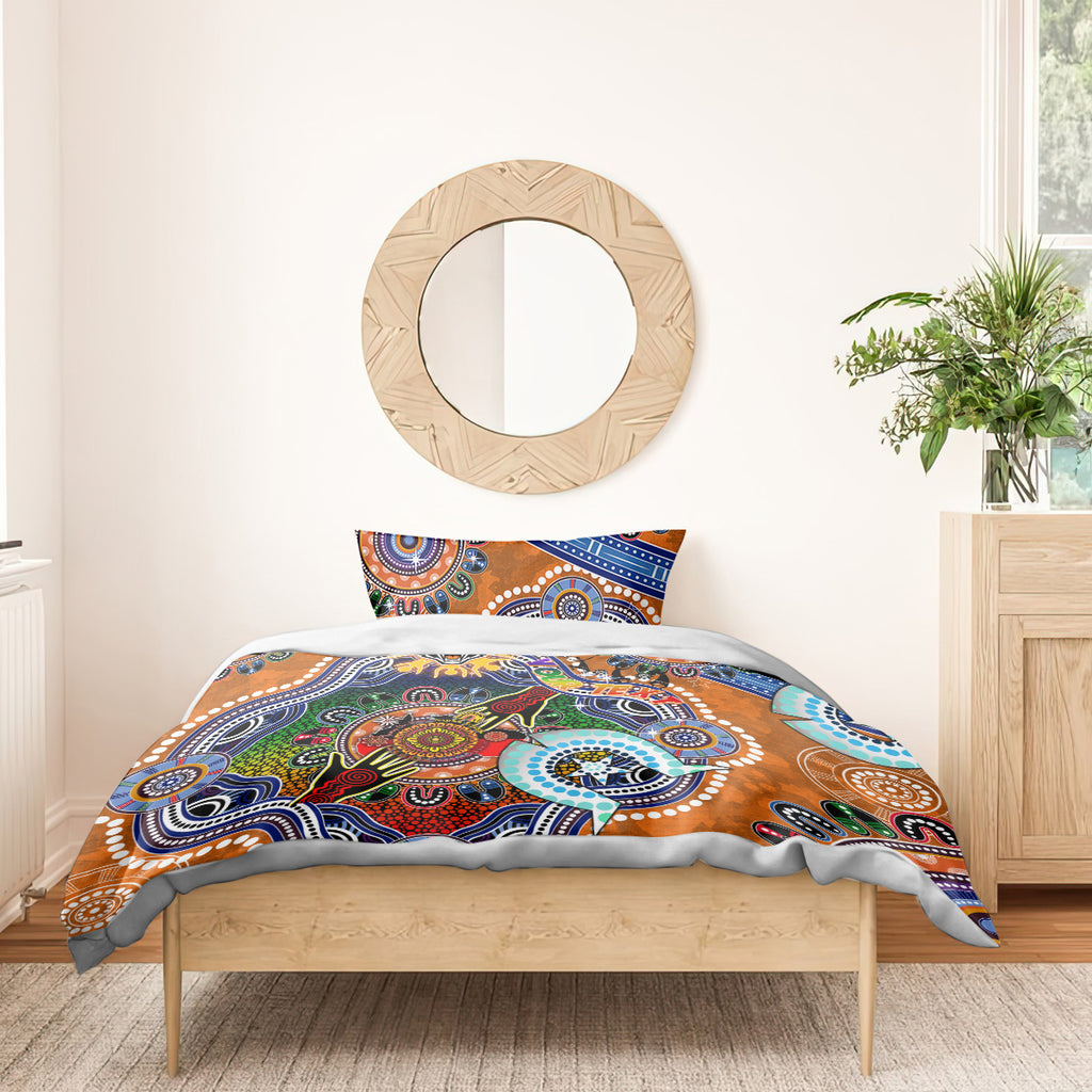 Personalised Tigers NAIDOC Week 2024 Bedding Set Australia Aboriginal Dot Painting