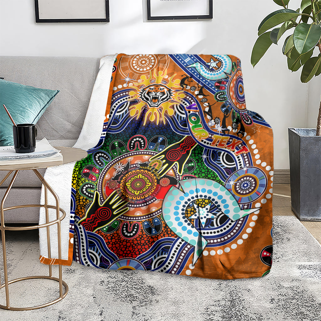 Personalised Tigers NAIDOC Week 2024 Blanket Australia Aboriginal Dot Painting