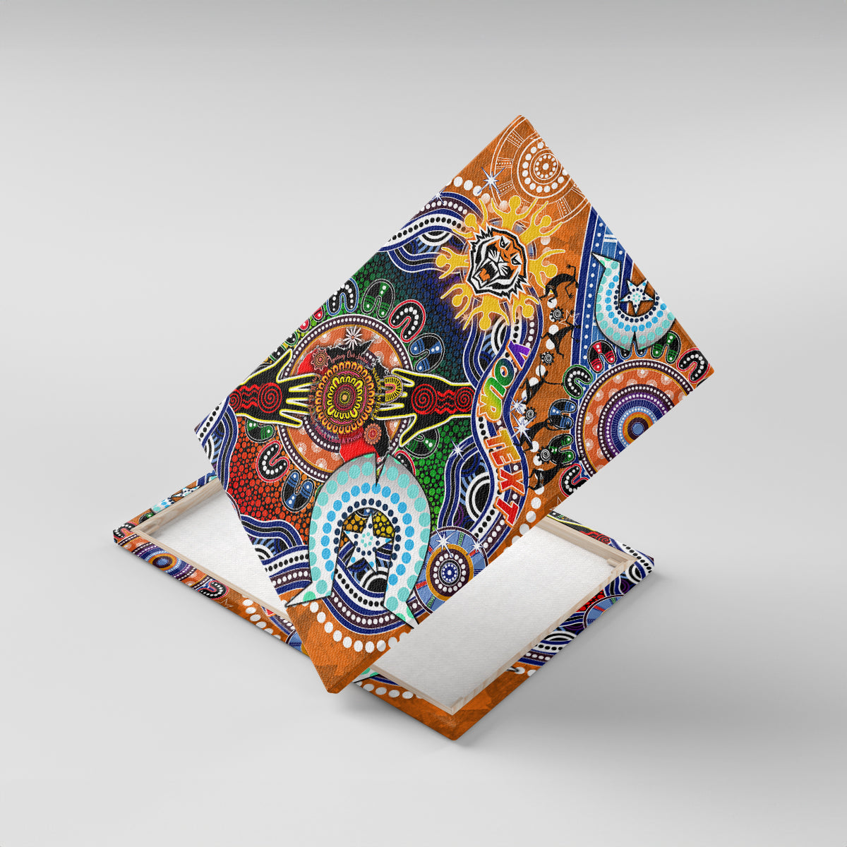 Personalised Tigers NAIDOC Week 2024 Canvas Wall Art Australia Aboriginal Dot Painting