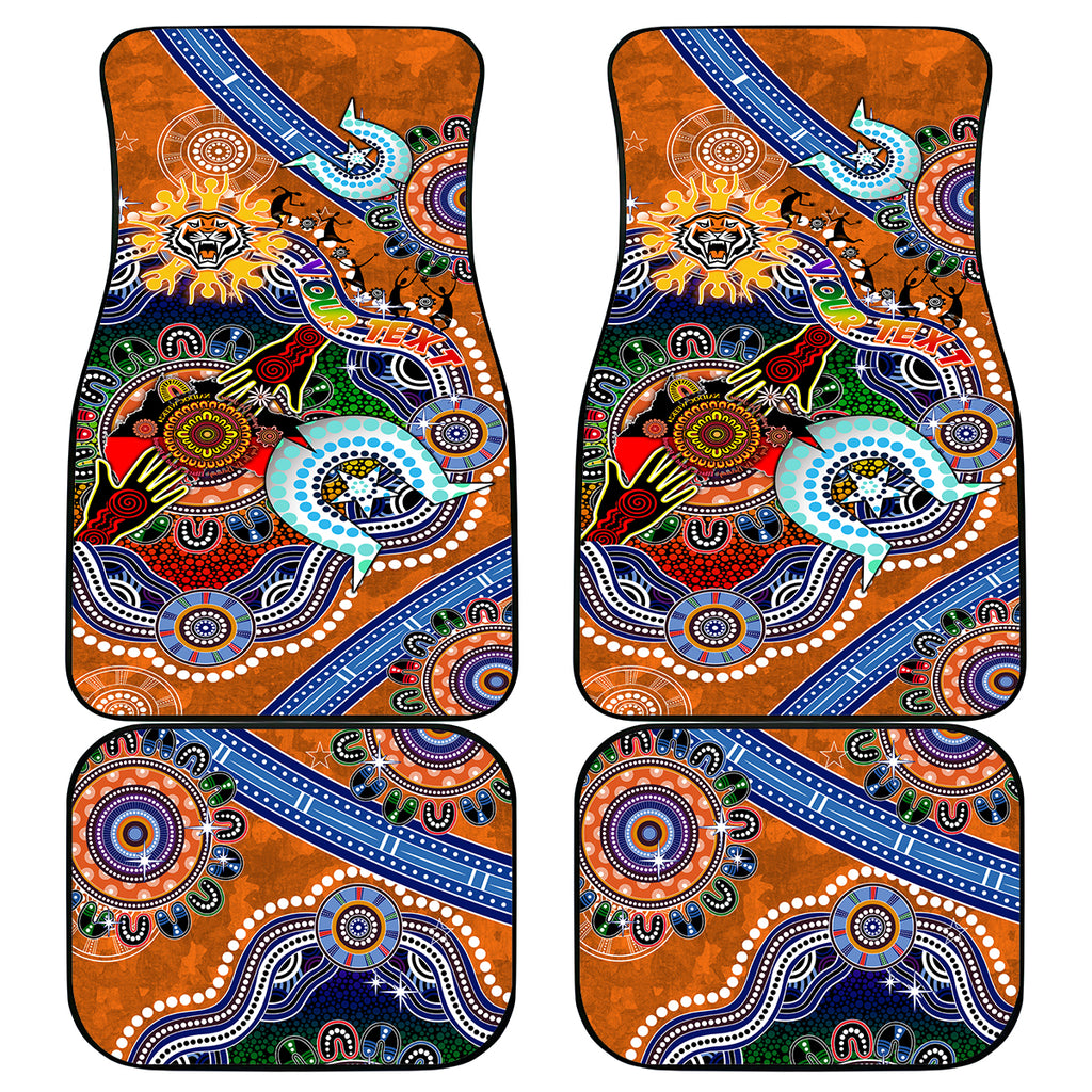 Personalised Tigers NAIDOC Week 2024 Car Mats Australia Aboriginal Dot Painting