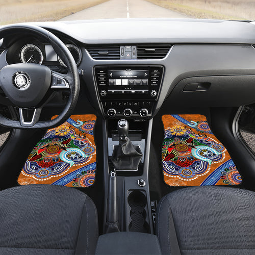 Personalised Tigers NAIDOC Week 2024 Car Mats Australia Aboriginal Dot Painting