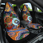 Personalised Tigers NAIDOC Week 2024 Car Seat Cover Australia Aboriginal Dot Painting