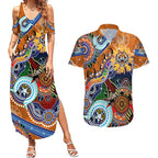 Personalised Tigers NAIDOC Week 2024 Couples Matching Summer Maxi Dress and Hawaiian Shirt Australia Aboriginal Dot Painting