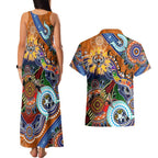 Personalised Tigers NAIDOC Week 2024 Couples Matching Tank Maxi Dress and Hawaiian Shirt Australia Aboriginal Dot Painting