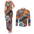 Personalised Tigers NAIDOC Week 2024 Couples Matching Tank Maxi Dress and Long Sleeve Button Shirt Australia Aboriginal Dot Painting