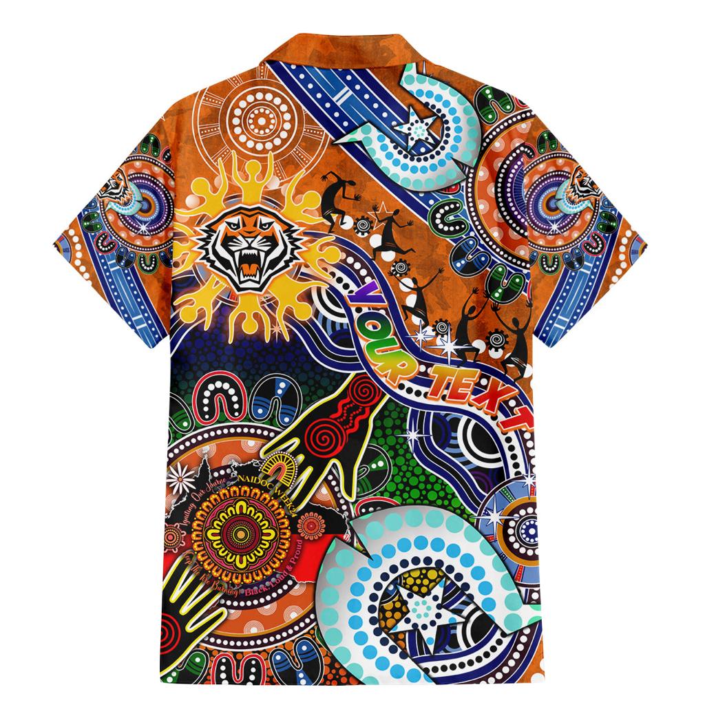 Personalised Tigers NAIDOC Week 2024 Family Matching Mermaid Dress and Hawaiian Shirt Australia Aboriginal Dot Painting