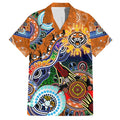 Personalised Tigers NAIDOC Week 2024 Family Matching Off The Shoulder Long Sleeve Dress and Hawaiian Shirt Australia Aboriginal Dot Painting