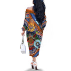 Personalised Tigers NAIDOC Week 2024 Family Matching Off The Shoulder Long Sleeve Dress and Hawaiian Shirt Australia Aboriginal Dot Painting