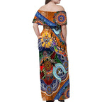 Personalised Tigers NAIDOC Week 2024 Family Matching Off Shoulder Maxi Dress and Hawaiian Shirt Australia Aboriginal Dot Painting