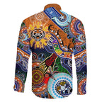 Personalised Tigers NAIDOC Week 2024 Family Matching Off Shoulder Short Dress and Hawaiian Shirt Australia Aboriginal Dot Painting