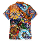 Personalised Tigers NAIDOC Week 2024 Family Matching Short Sleeve Bodycon Dress and Hawaiian Shirt Australia Aboriginal Dot Painting