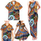 Personalised Tigers NAIDOC Week 2024 Family Matching Tank Maxi Dress and Hawaiian Shirt Australia Aboriginal Dot Painting
