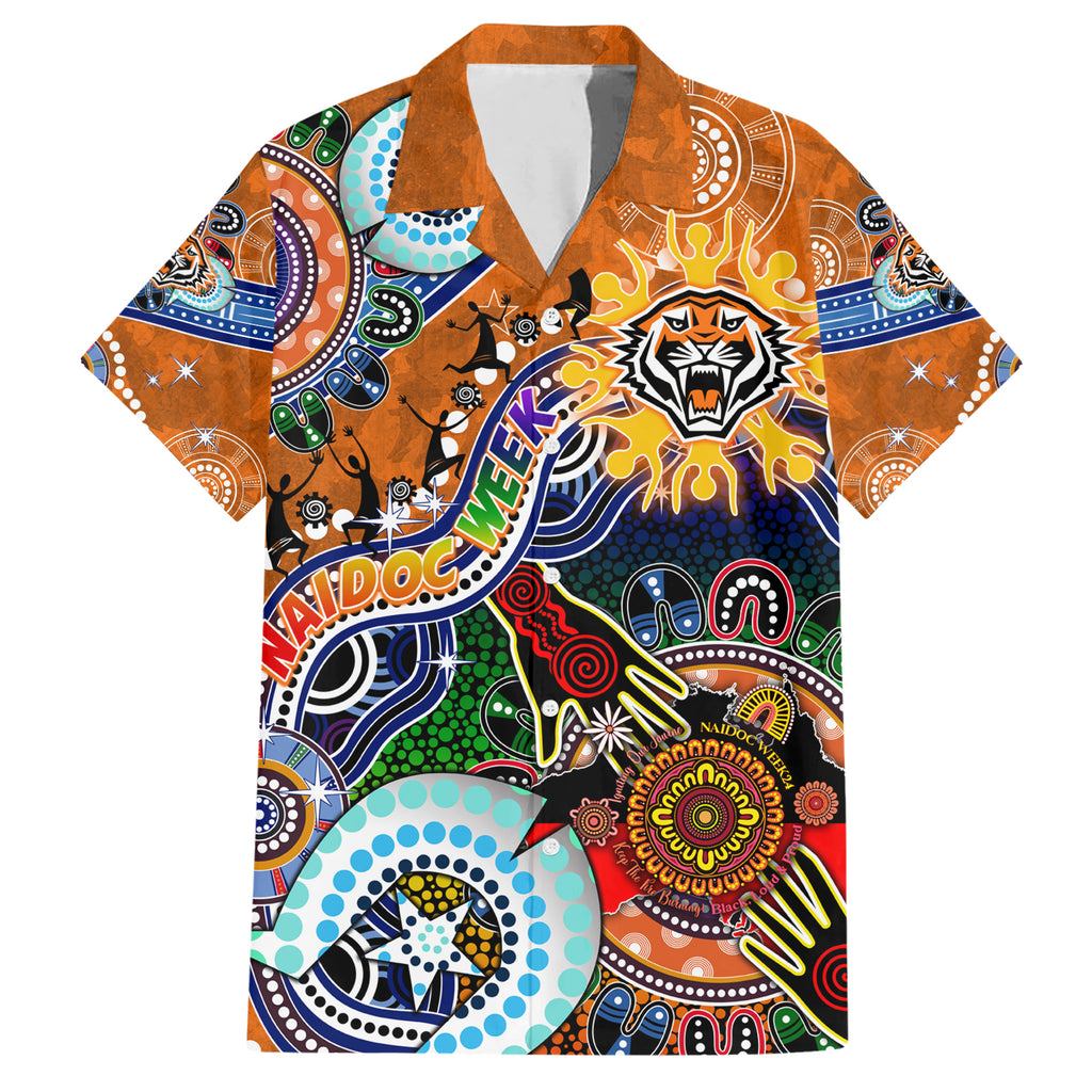 Personalised Tigers NAIDOC Week 2024 Hawaiian Shirt Australia Aboriginal Dot Painting