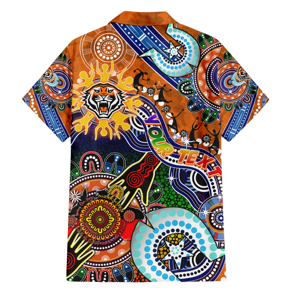 Personalised Tigers NAIDOC Week 2024 Hawaiian Shirt Australia Aboriginal Dot Painting