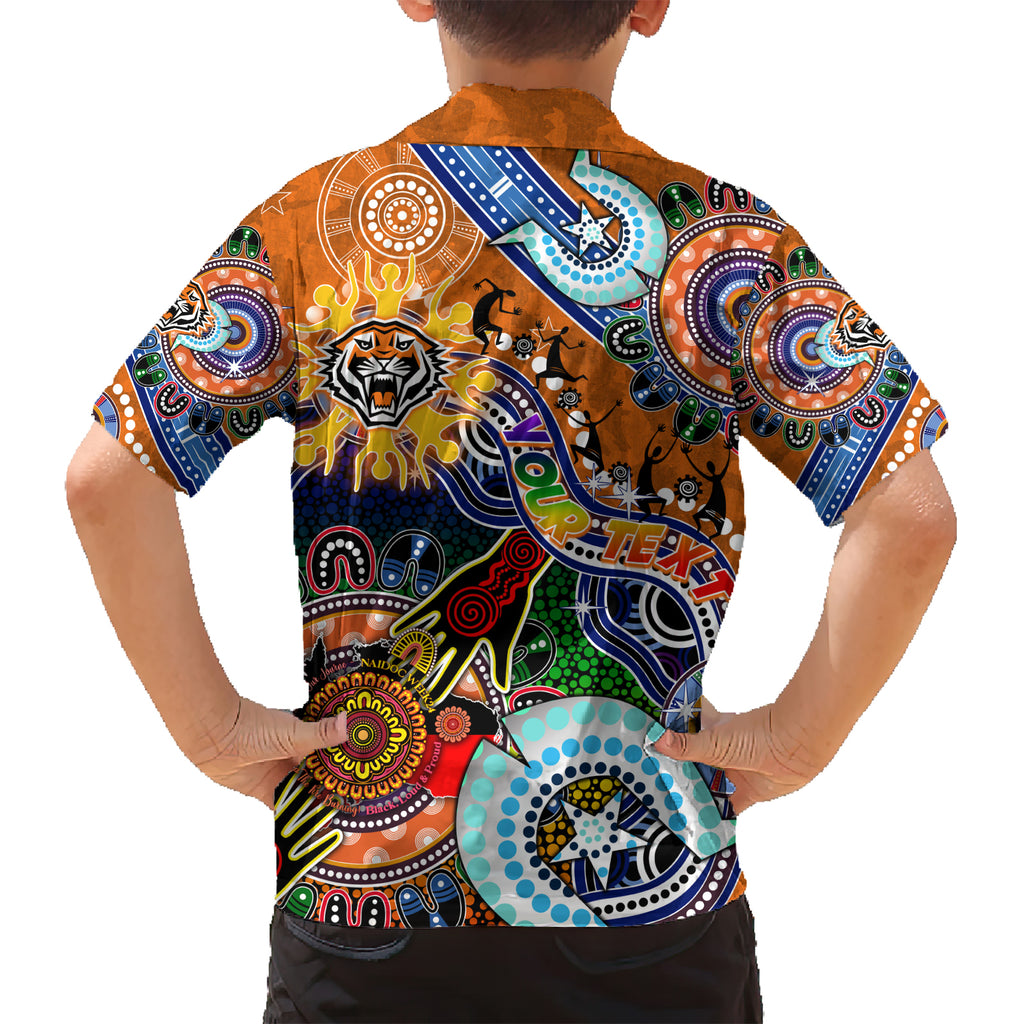 Personalised Tigers NAIDOC Week 2024 Hawaiian Shirt Australia Aboriginal Dot Painting