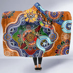 Personalised Tigers NAIDOC Week 2024 Hooded Blanket Australia Aboriginal Dot Painting