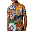 Personalised Tigers NAIDOC Week 2024 Kid Polo Shirt Australia Aboriginal Dot Painting